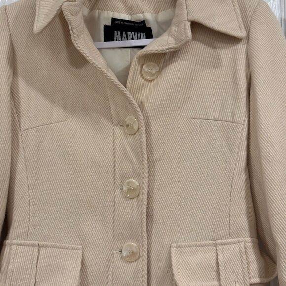 Marvin Richards cream wool coat. Beautifully well made. Size small. - Picture 3 of 5